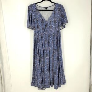 Torrid Pullover Dress with Flutter Sleeves And Ruching At Breast Plate